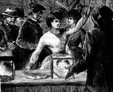 Woodhull attempting to vote in 1871